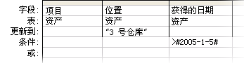 具有一個更新條件的更新查詢