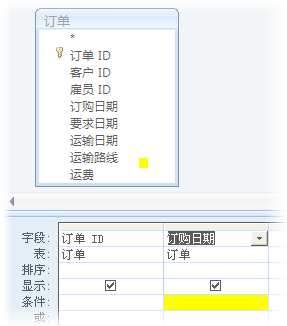 訂購日期條件